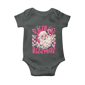 SKIBIDI Rizzmas Santa Baby Onesie Rizz Santa Pink Groovy Funny Xmas Gen Alpha Girl Kids TS10 Dark Heather Print Your Wear