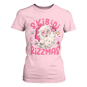 SKIBIDI Rizzmas Santa T Shirt For Women Rizz Santa Pink Groovy Funny Xmas Gen Alpha Girl Kids TS10 Light Pink Print Your Wear