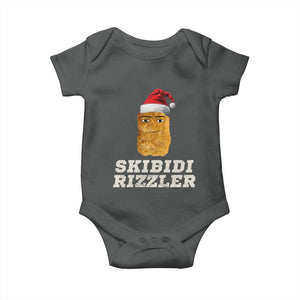 Christmas Skibidi Toilet Rizzler Baby Onesie Meme Funny Memes Brainrot Rizz TS10 Dark Heather Print Your Wear