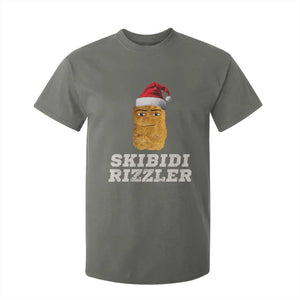 Christmas Skibidi Toilet Rizzler T Shirt For Kid Meme Funny Memes Brainrot Rizz TS10 Military Green Print Your Wear