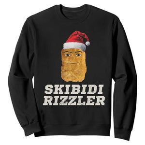Christmas Skibidi Toilet Rizzler Sweatshirt Meme Funny Memes Brainrot Rizz TS10 Black Print Your Wear