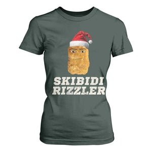 Christmas Skibidi Toilet Rizzler T Shirt For Women Meme Funny Memes Brainrot Rizz TS10 Dark Forest Green Print Your Wear