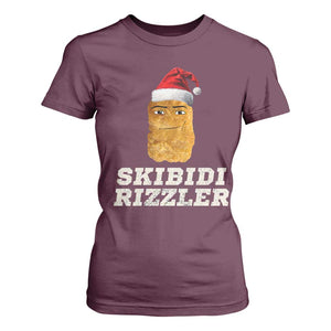 Christmas Skibidi Toilet Rizzler T Shirt For Women Meme Funny Memes Brainrot Rizz TS10 Maroon Print Your Wear