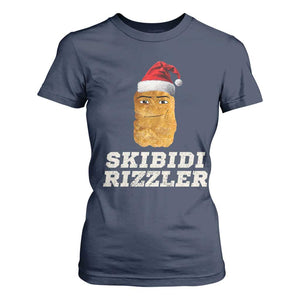 Christmas Skibidi Toilet Rizzler T Shirt For Women Meme Funny Memes Brainrot Rizz TS10 Navy Print Your Wear