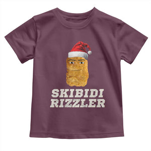 Christmas Skibidi Toilet Rizzler Toddler T Shirt Meme Funny Memes Brainrot Rizz TS10 Maroon Print Your Wear