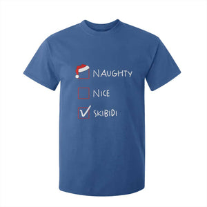 Nice Naughty Skibidi List Santa Claus Sarcastic T Shirt For Kid TS10 Royal Blue Print Your Wear