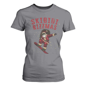 Skibidi Rizzmas Christmas T Shirt For Women Rizz Santa Claus Skater Skateboard Skateboarder Kid Cool TS10 Charcoal Print Your Wear