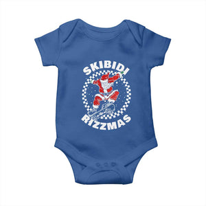 Skibidi Rizzmas Christmas Baby Onesie Rizz Skateboarding Santa Claus Skater Skateboard Skateboarder TS10 Royal Blue Print Your Wear