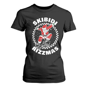 Skibidi Rizzmas Christmas T Shirt For Women Rizz Skateboarding Santa Claus Skater Skateboard Skateboarder TS10 Black Print Your Wear