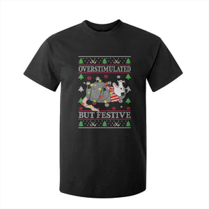 Possum Christmas T Shirt For Kid Overstimulated But Festive Ugly Christmas TS10 Black Print Your Wear