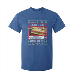 I Got That Dog in Me Ugly Christmas T Shirt For Kid Keep 150 Dank Meme Hot Dog Combo TS10 Royal Blue Print Your Wear