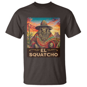 El Squatcho Bigfoot T Shirt Funny Mexican Sasquatch Lovers Cinco De Mayo TS10 Dark Chocolate Print Your Wear