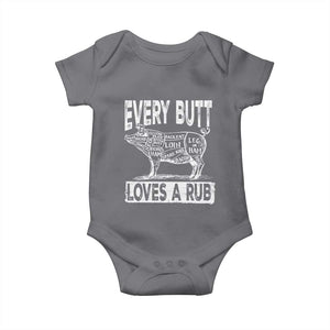 Funny BBQ Baby Onesie Pork Butt Loves a Rub Grilling Gift TS10 Charcoal Print Your Wear
