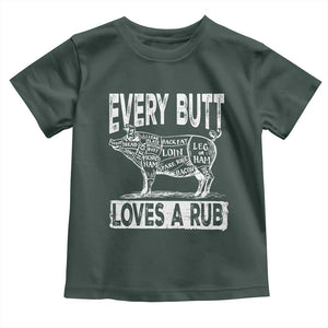 BBQ Toddler T Shirt Pork Butt Rub Dad Grill Gift TS10 Dark Forest Green Print Your Wear
