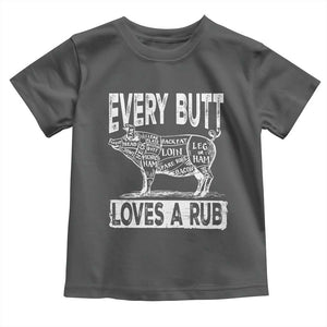 BBQ Toddler T Shirt Pork Butt Rub Dad Grill Gift TS10 Dark Heather Print Your Wear