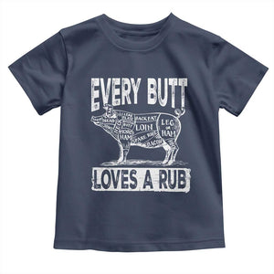 BBQ Toddler T Shirt Pork Butt Rub Dad Grill Gift TS10 Navy Print Your Wear