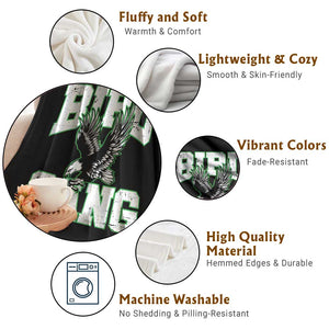 Bird Gang Throw Blanket Vintage 90s Style Classic Eagles Fly TS10 Print Your Wear