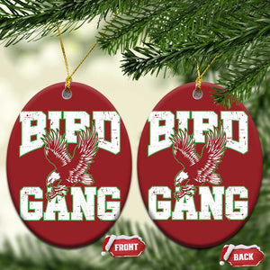 Bird Gang Christmas Ceramic Ornament Vintage 90s Style Classic EF Fly TS10 Oval Red Print Your Wear
