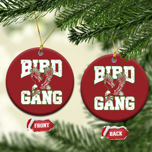Bird Gang Christmas Ceramic Ornament Vintage 90s Style Classic EF Fly TS10 Circle Red Print Your Wear