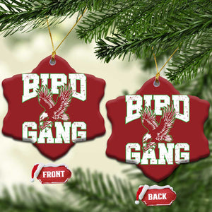 Bird Gang Christmas Ceramic Ornament Vintage 90s Style Classic EF Fly TS10 Snow Flake Red Print Your Wear