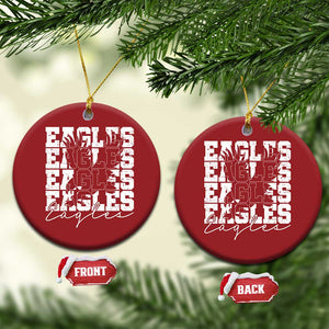Vintage Eagles Bird Inspirational Christmas Ornament 90s Style Classic Eagles Fly TS10 Circle Red Print Your Wear