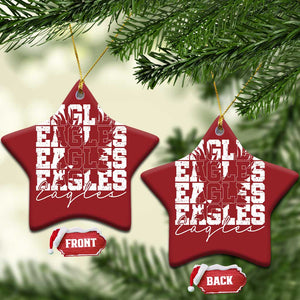 Vintage EF Bird Inspirational Christmas Ceramic Ornament 90s Style Classic PFE Fly TS10 Star Red Print Your Wear