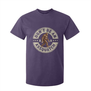 Funny Bigfoot T Shirt For Kid Don't Be An Assquatch Retro Outdoor TS10 Purple Print Your Wear
