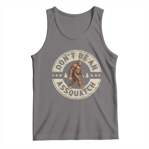 Funny Bigfoot Tank Top Don't Be An Assquatch Retro Outdoor - Print Your Wear