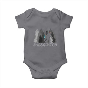 Funny Bigfoot Fishing Baby Onesie Bassquatch Sasquatch In The Forest Yeti TS10 Charcoal Print Your Wear