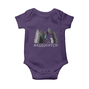 Funny Bigfoot Fishing Baby Onesie Bassquatch Sasquatch In The Forest Yeti TS10 Purple Print Your Wear