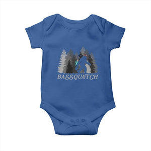 Funny Bigfoot Fishing Baby Onesie Bassquatch Sasquatch In The Forest Yeti TS10 Royal Blue Print Your Wear