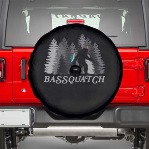 Funny Bigfoot Fishing Spare Tire Cover Bassquatch Sasquatch In The Forest Yeti TS10 Black Print Your Wear