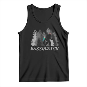 Funny Bigfoot Fishing Tank Top Bassquatch Sasquatch In The Forest Yeti TS10 Black Print Your Wear