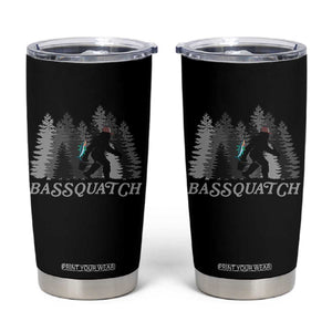 Funny Bigfoot Fishing Tumbler Cup Bassquatch Sasquatch In The Forest Yeti TS10 Black Print Your Wear