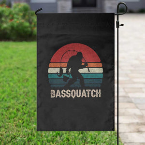 Retro Bigfoot Fishing Garden Flag Funny Retro Sasquatch Bassquatch Fisherman TS10 Print Your Wear