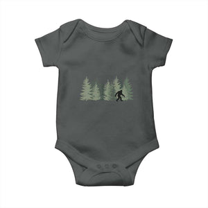 Bigfoot In The Forest Sasquatch Yeti Baby Onesie TS10 Dark Heather Print Your Wear
