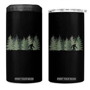 Bigfoot In The Forest Sasquatch Yeti 4 in 1 Can Cooler Tumbler TS10 One Size: 16 oz Black Print Your Wear