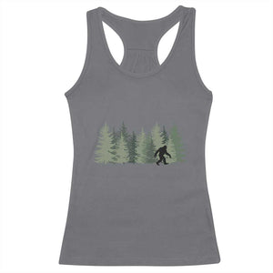 Bigfoot In The Forest Sasquatch Yeti Racerback Tank Top - Print Your Wear