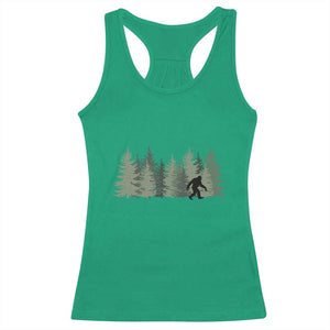 Bigfoot In The Forest Sasquatch Yeti Racerback Tank Top - Print Your Wear