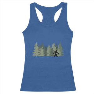 Bigfoot In The Forest Sasquatch Yeti Racerback Tank Top - Print Your Wear