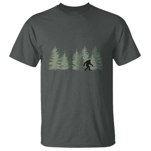 Bigfoot In The Forest Sasquatch Yeti T Shirt TS10 Dark Heather Print Your Wear