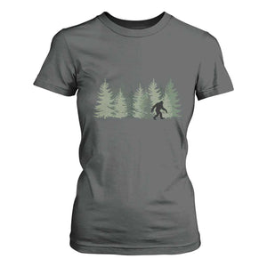 Bigfoot In The Forest Sasquatch Yeti T Shirt For Women TS10 Dark Heather Print Your Wear