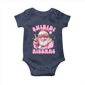 Skibidi Rizzmas Christmas Baby Onesie Rizz Santa Pink Bubble Gum Funny Xmas Girl Kids Gen Alpha TS10 Navy Print Your Wear
