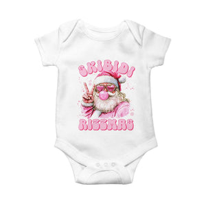 Skibidi Rizzmas Christmas Baby Onesie Rizz Santa Pink Bubble Gum Funny Xmas Girl Kids Gen Alpha TS10 White Print Your Wear