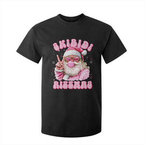 Skibidi Rizzmas Christmas T Shirt For Kid Rizz Santa Pink Bubble Gum Funny Xmas Girl Kids Gen Alpha TS10 Black Print Your Wear