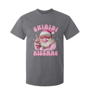 Skibidi Rizzmas Christmas T Shirt For Kid Rizz Santa Pink Bubble Gum Funny Xmas Girl Kids Gen Alpha TS10 Charcoal Print Your Wear