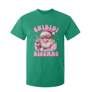 Skibidi Rizzmas Christmas T Shirt For Kid Rizz Santa Pink Bubble Gum Funny Xmas Girl Kids Gen Alpha TS10 Irish Green Print Your Wear