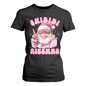 Skibidi Rizzmas Christmas T Shirt For Women Rizz Santa Pink Bubble Gum Funny Xmas Girl Kids Gen Alpha TS10 Black Print Your Wear