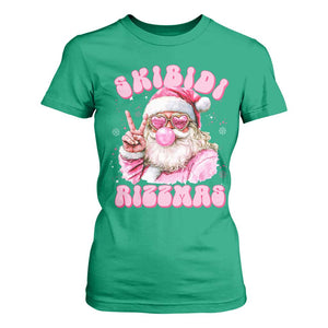 Skibidi Rizzmas Christmas T Shirt For Women Rizz Santa Pink Bubble Gum Funny Xmas Girl Kids Gen Alpha TS10 Irish Green Print Your Wear