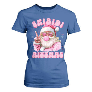 Skibidi Rizzmas Christmas T Shirt For Women Rizz Santa Pink Bubble Gum Funny Xmas Girl Kids Gen Alpha TS10 Royal Blue Print Your Wear